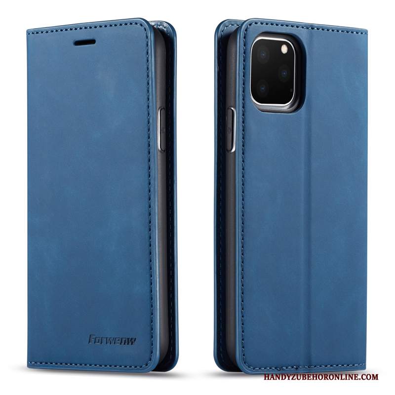 Custodia iPhone 11 Pro Moda Affari Blu, Cover iPhone 11 Pro Pelle Tendenzatelefono