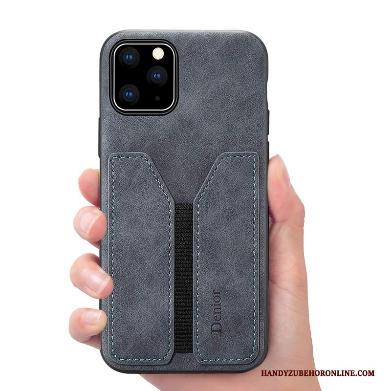 Custodia iPhone 11 Pro Pelle Affari Nuovo, Cover iPhone 11 Pro Portafoglio Tutto Incluso Blu