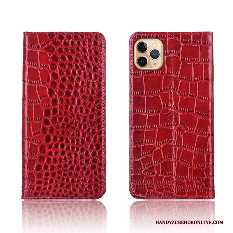 Custodia iPhone 11 Pro Pelle Anti-caduta Modello Coccodrillo, Cover iPhone 11 Pro Creativo Telefono