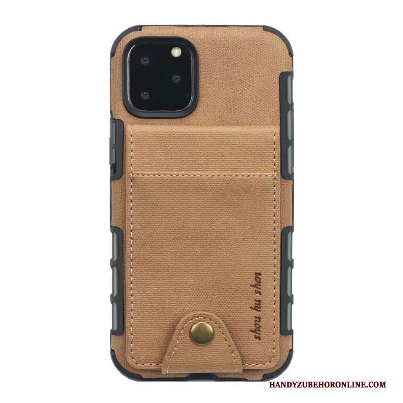 Custodia iPhone 11 Pro Pelle Carta Borse Carta, Cover iPhone 11 Pro Portafoglio Rossotelefono