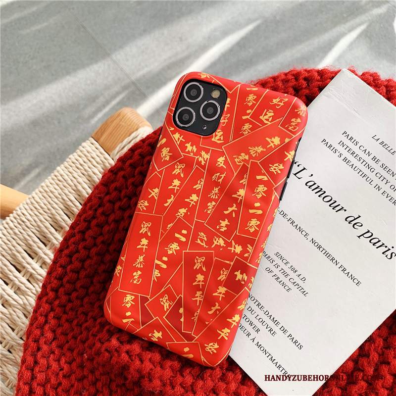 Custodia iPhone 11 Pro Protezione Anti-caduta Rosso, Cover iPhone 11 Pro Creativo Di Personalità Stile Cinese