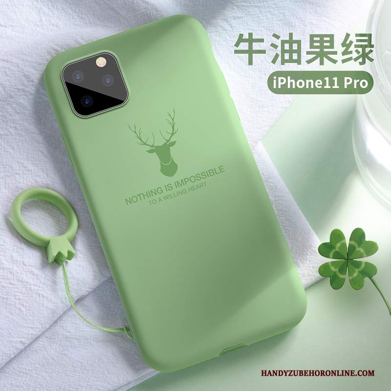 Custodia iPhone 11 Pro Silicone Morbido Tutto Incluso, Cover iPhone 11 Pro Protezione Telefono Verde