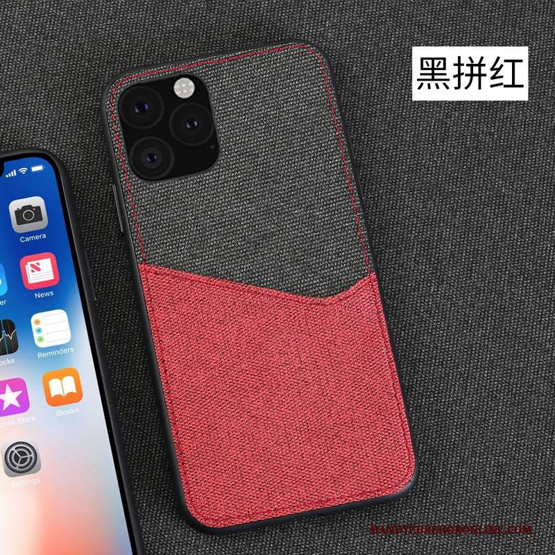 Custodia iPhone 11 Pro Tela Carta, Cover iPhone 11 Pro Telefono Rosso