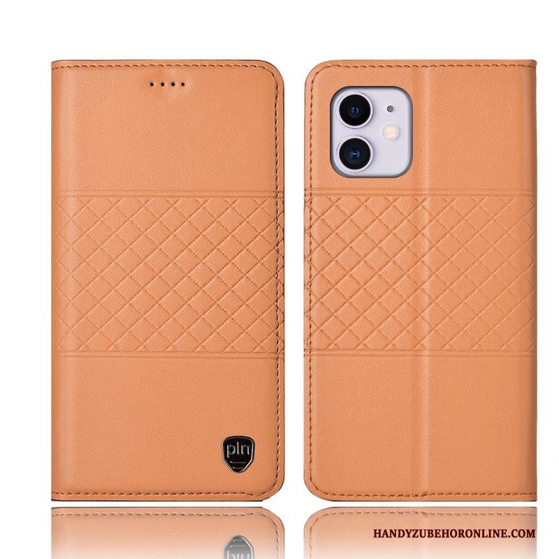 Custodia iPhone 11 Protezione Giallotelefono, Cover iPhone 11 Pelle Tutto Incluso Anti-caduta