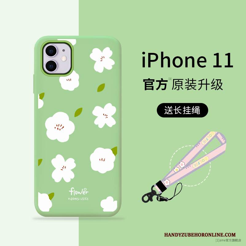 Custodia iPhone 11 Silicone Rosa Anti-caduta, Cover iPhone 11 Morbido Ornamenti Appesi