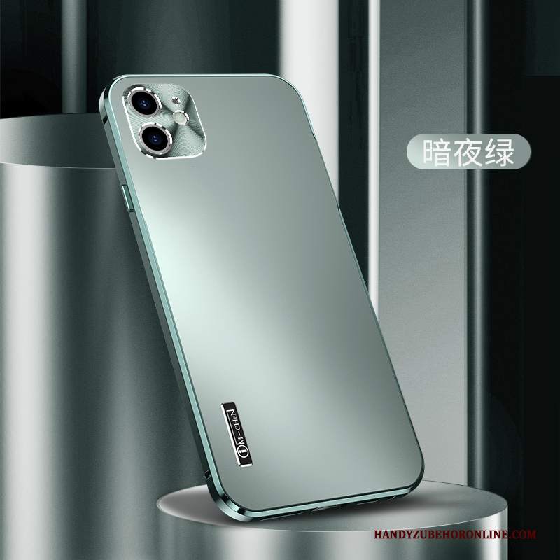 Custodia iPhone 12 Mini Creativo Metallo Marchio Di Tendenza, Cover iPhone 12 Mini Protezione Tutto Incluso High End