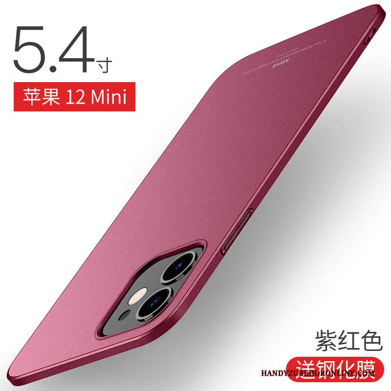 Custodia iPhone 12 Mini Macchiati Net Red, Cover iPhone 12 Mini Tutto Incluso Vino Rosso