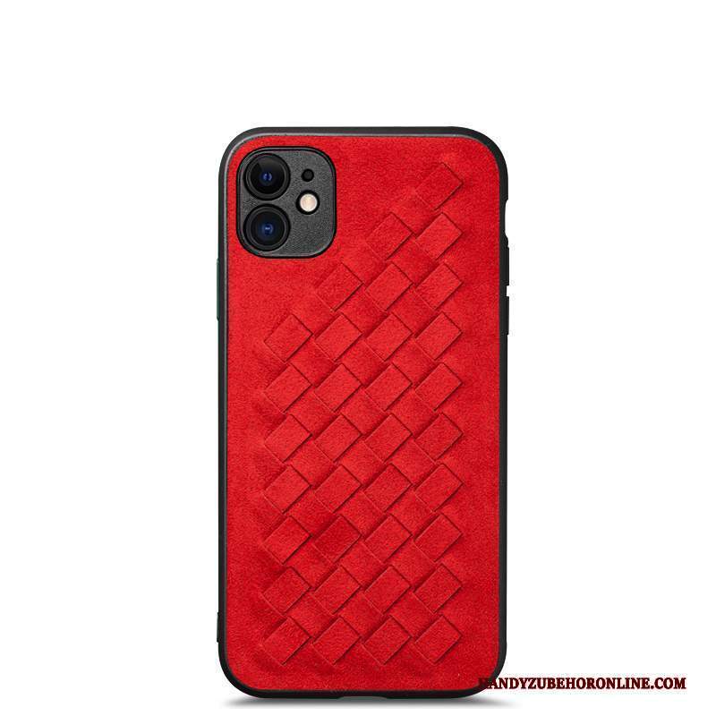 Custodia iPhone 12 Mini Pelle Anti-caduta Lusso, Cover iPhone 12 Mini Silicone Intrecciate Marchio Di Tendenza