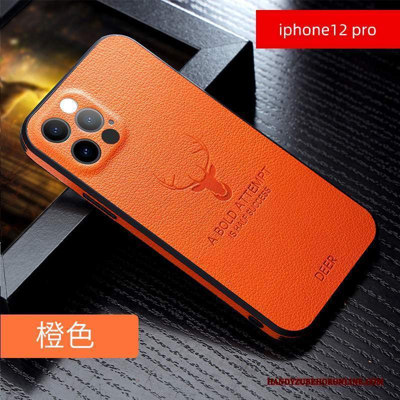 Custodia iPhone 12 Pro Pelle Anti-caduta Qualità, Cover iPhone 12 Pro Creativo Marchio Di Tendenza Di Personalità