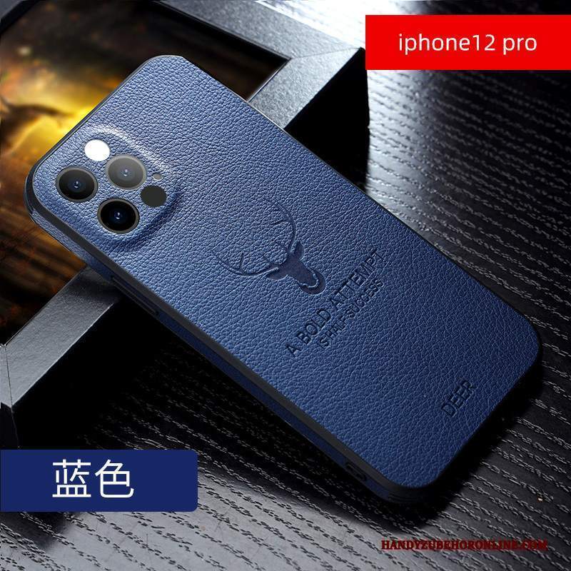 Custodia iPhone 12 Pro Pelle Anti-caduta Qualità, Cover iPhone 12 Pro Creativo Marchio Di Tendenza Di Personalità