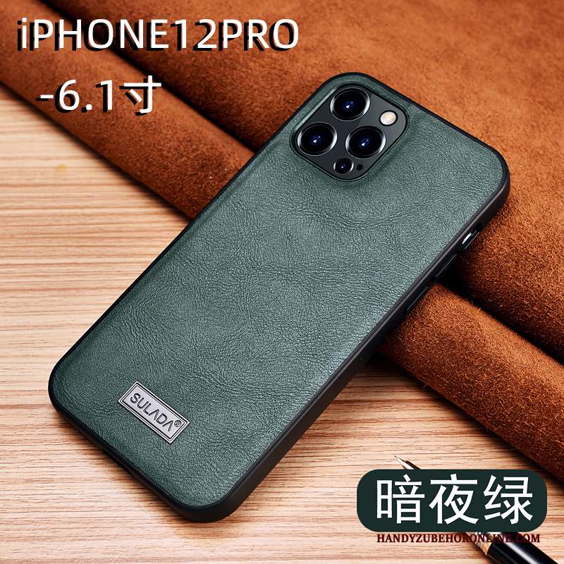 Custodia iPhone 12 Pro Pelle Gentiluomo High End, Cover iPhone 12 Pro Protezione Telefono Modello