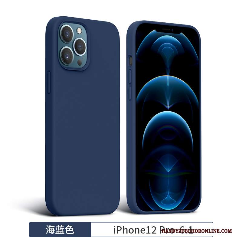 Custodia iPhone 12 Pro Silicone Marchio Di Tendenza Anti-caduta, Cover iPhone 12 Pro Protezione Europa Piazza