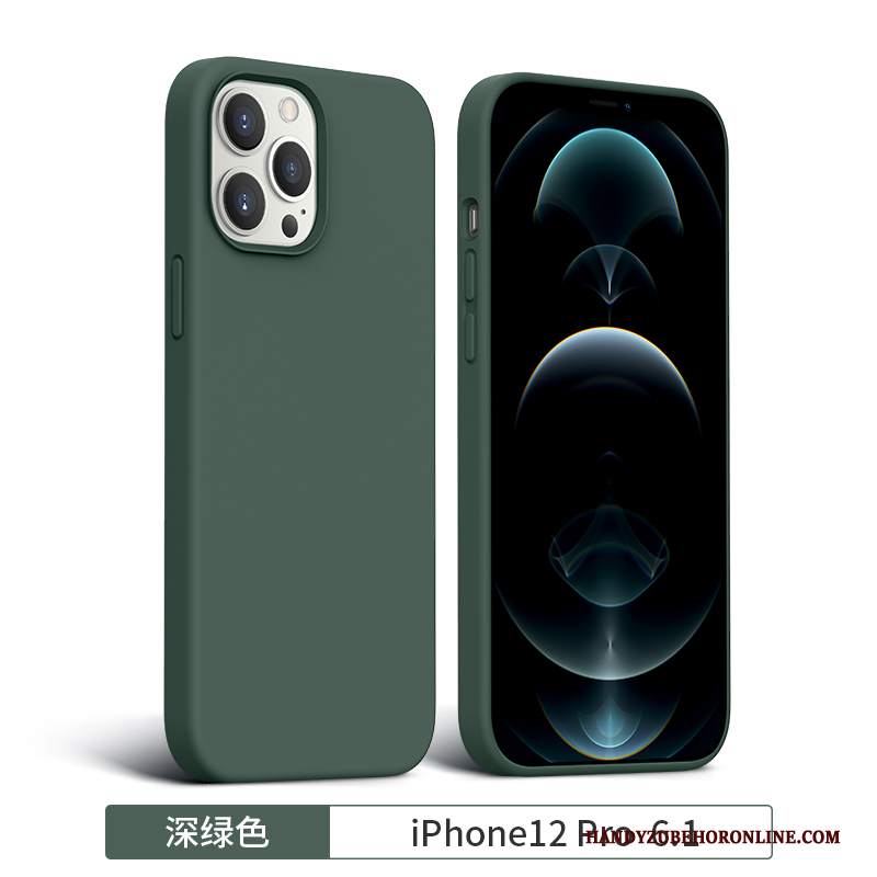 Custodia iPhone 12 Pro Silicone Marchio Di Tendenza Anti-caduta, Cover iPhone 12 Pro Protezione Europa Piazza