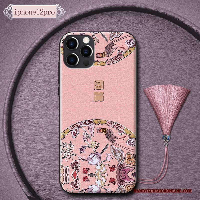 Custodia iPhone 12 Pro Silicone Marrone Marchio Di Tendenza, Cover iPhone 12 Pro Creativo Di Personalità Tutto Incluso