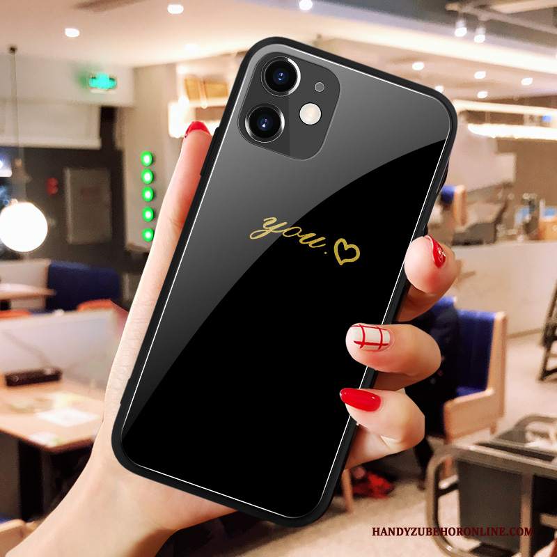 Custodia iPhone 12 Telefono Amare, Cover iPhone 12 Di Personalità Nero