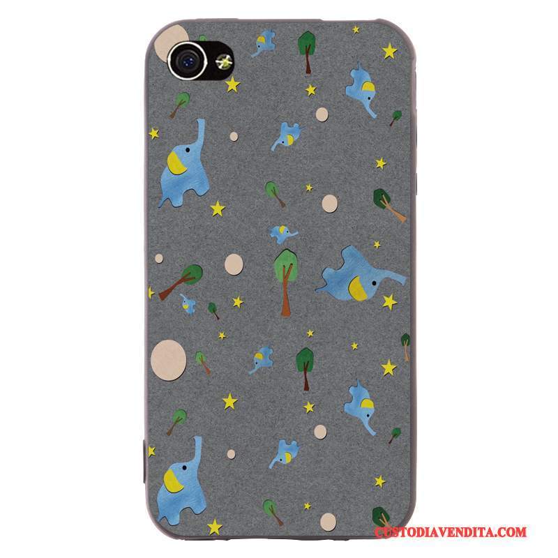 Custodia iPhone 4/4s Cartone Animato Colore Profondotelefono, Cover iPhone 4/4s Creativo Tendenza Supporto