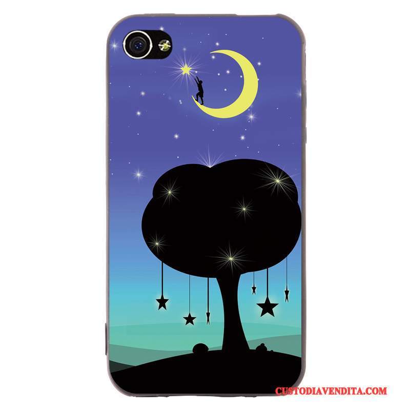 Custodia iPhone 4/4s Cartone Animato Colore Profondotelefono, Cover iPhone 4/4s Creativo Tendenza Supporto