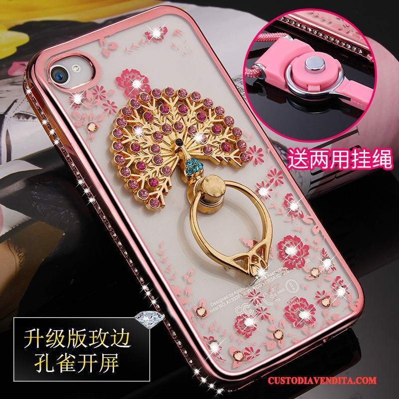 Custodia iPhone 4/4s Cartone Animato Morbidotelefono, Cover iPhone 4/4s Silicone Tutto Incluso Ornamenti Appesi