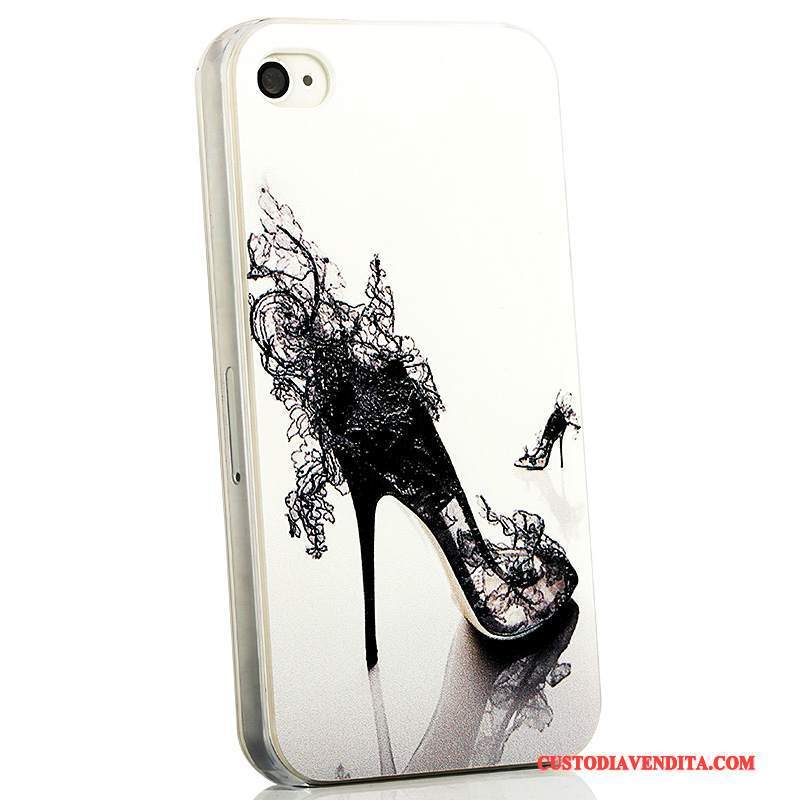 Custodia iPhone 4/4s Cartone Animato Telefono Tendenza, Cover iPhone 4/4s Goffratura Blu Chiaro Sottile