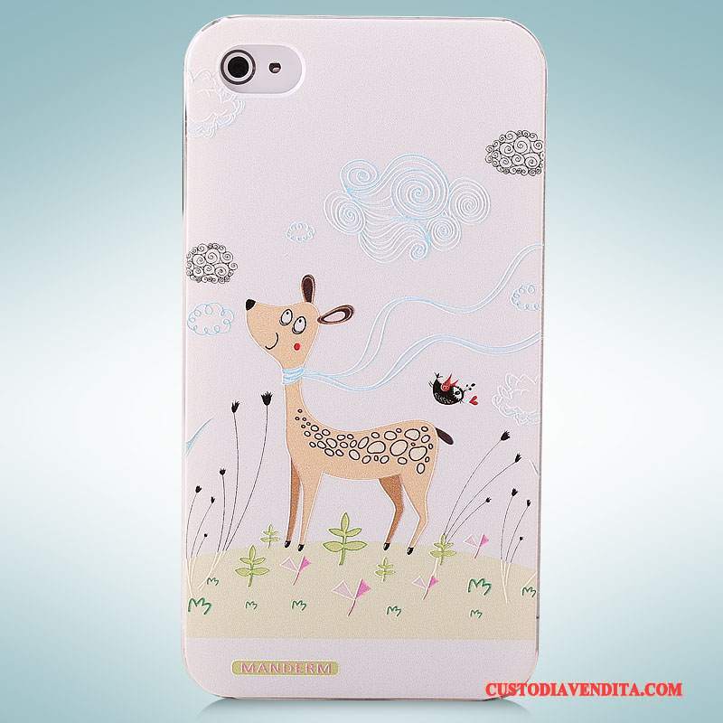 Custodia iPhone 4/4s Cartone Animato Tridimensionaletelefono, Cover iPhone 4/4s Colore Tendenza Difficile