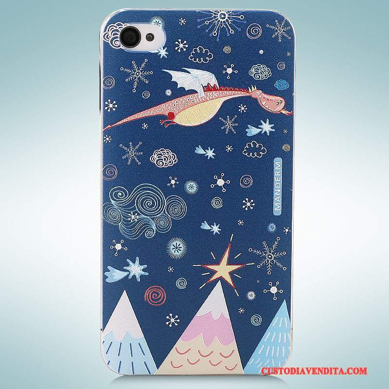 Custodia iPhone 4/4s Cartone Animato Tridimensionaletelefono, Cover iPhone 4/4s Colore Tendenza Difficile