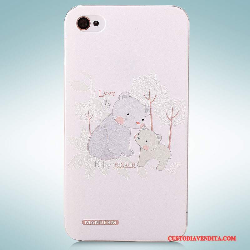 Custodia iPhone 4/4s Cartone Animato Tridimensionaletelefono, Cover iPhone 4/4s Colore Tendenza Difficile