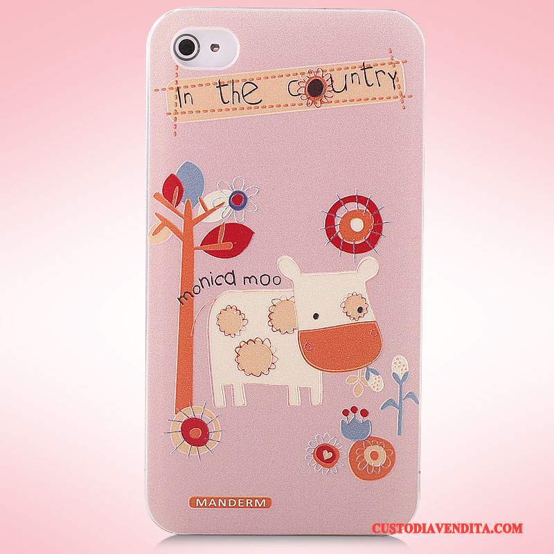 Custodia iPhone 4/4s Cartone Animato Tridimensionaletelefono, Cover iPhone 4/4s Colore Tendenza Difficile