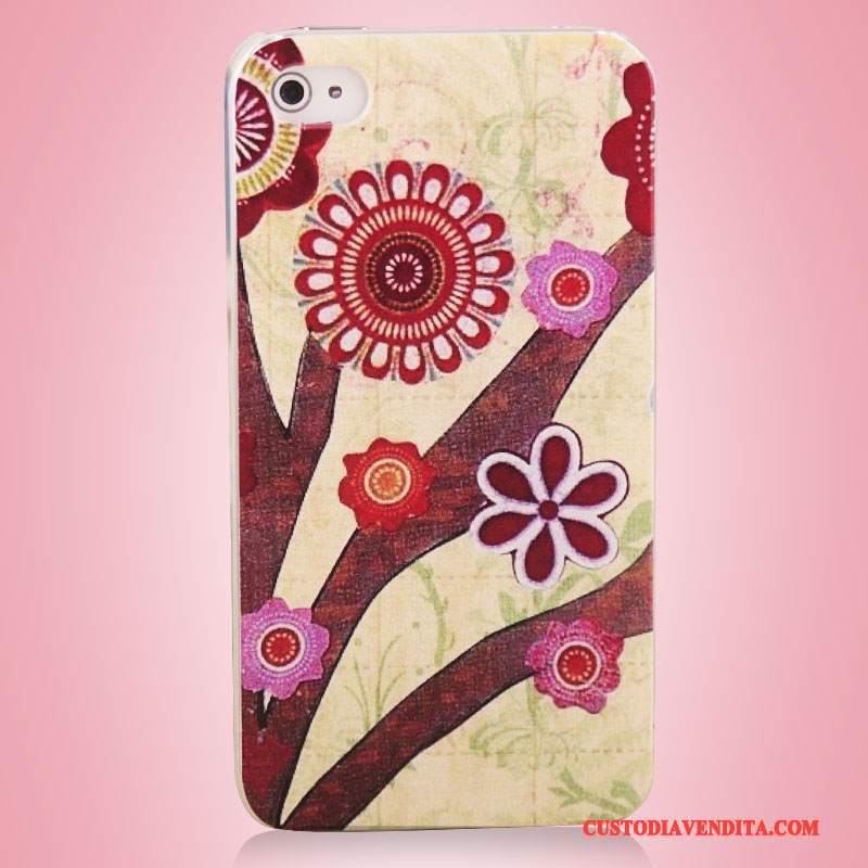 Custodia iPhone 4/4s Colore Albero Arte, Cover iPhone 4/4s Colore Telefono Blu