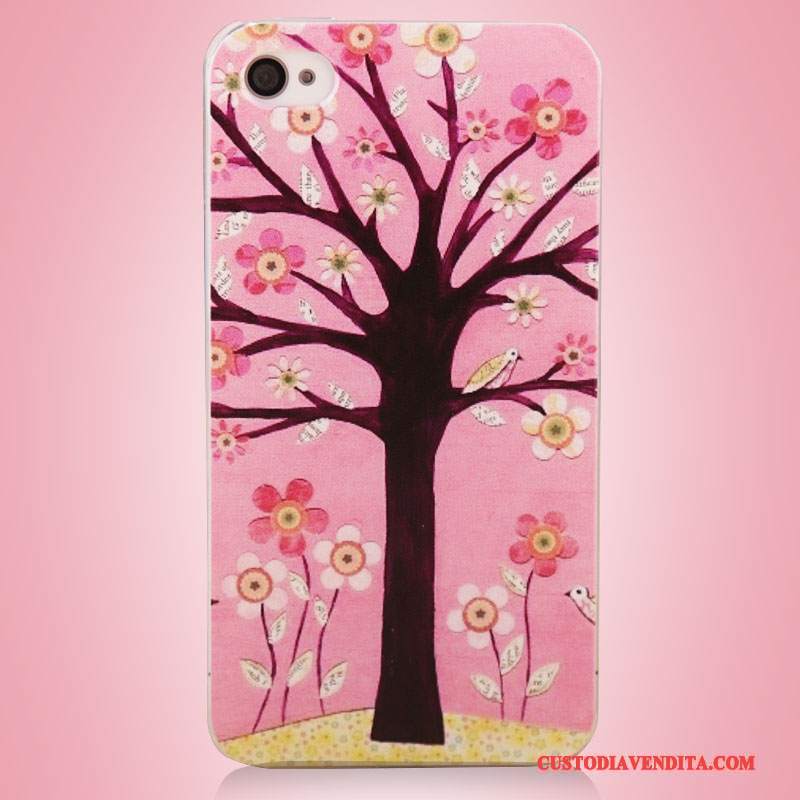 Custodia iPhone 4/4s Colore Albero Arte, Cover iPhone 4/4s Colore Telefono Blu