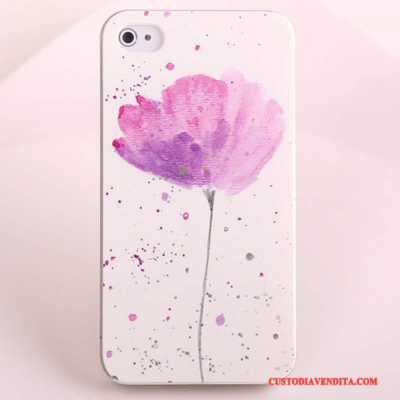 Custodia iPhone 4/4s Colore Bianco Blu, Cover iPhone 4/4s Protezione Rosa Semplici