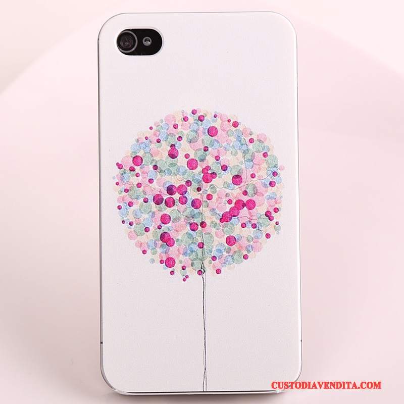 Custodia iPhone 4/4s Colore Bianco Blu, Cover iPhone 4/4s Protezione Rosa Semplici