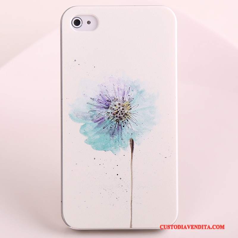 Custodia iPhone 4/4s Colore Bianco Blu, Cover iPhone 4/4s Protezione Rosa Semplici