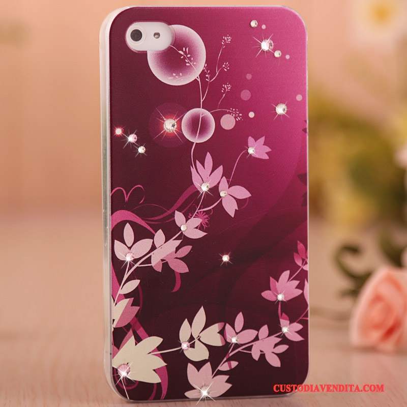 Custodia iPhone 4/4s Colore Difficile Rosa, Cover iPhone 4/4s Protezione Telefono