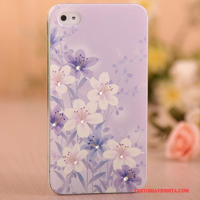 Custodia iPhone 4/4s Colore Difficile Rosa, Cover iPhone 4/4s Protezione Telefono