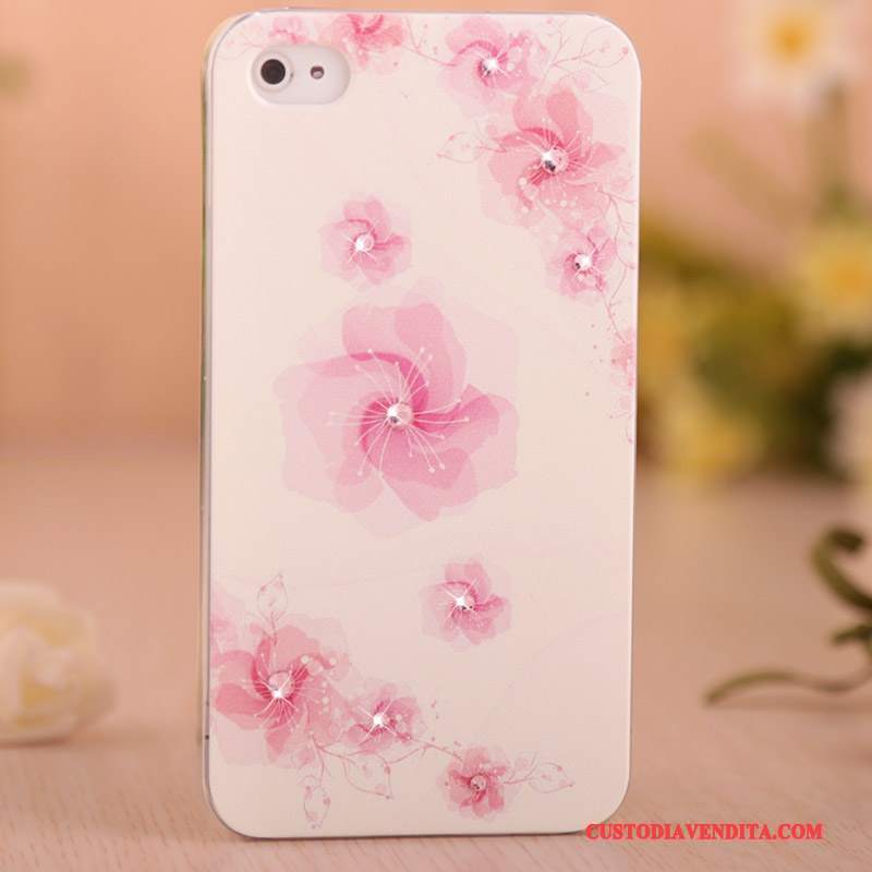 Custodia iPhone 4/4s Colore Difficile Rosa, Cover iPhone 4/4s Protezione Telefono