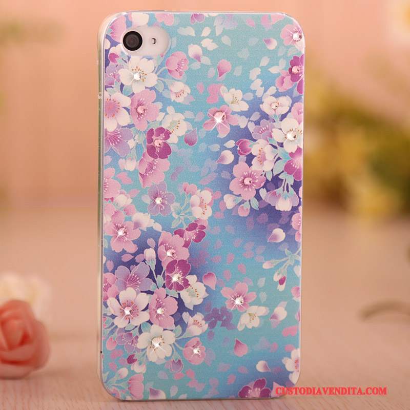 Custodia iPhone 4/4s Colore Difficile Rosa, Cover iPhone 4/4s Protezione Telefono