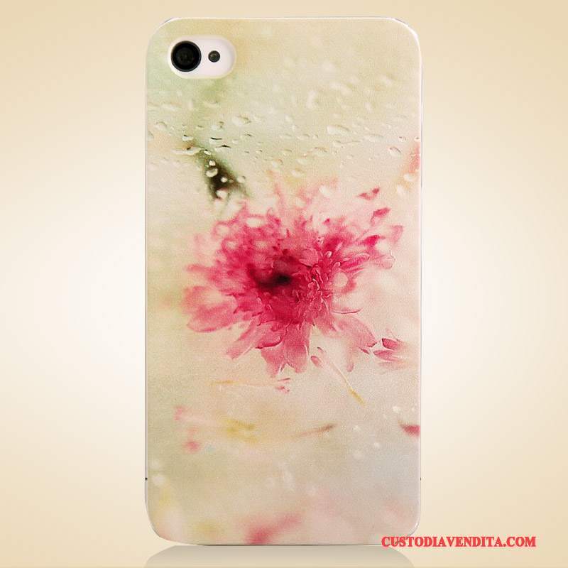 Custodia iPhone 4/4s Colore Rosa Difficile, Cover iPhone 4/4s Protezione Macchiatitelefono