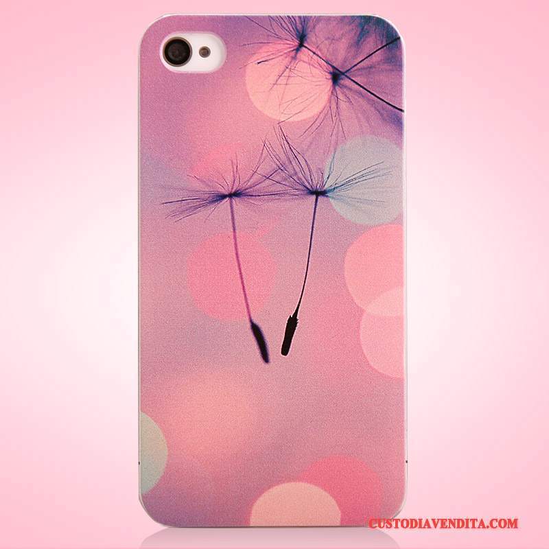 Custodia iPhone 4/4s Colore Rosa Difficile, Cover iPhone 4/4s Protezione Macchiatitelefono