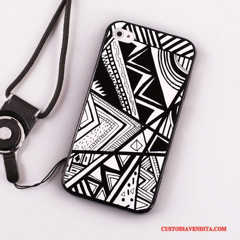 Custodia iPhone 4/4s Creativo Tutto Incluso Ornamenti Appesi, Cover iPhone 4/4s Silicone Anti-caduta Bianco