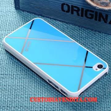 Custodia iPhone 4/4s Creativo Tutto Incluso Tendenza, Cover iPhone 4/4s Protezione Blu Difficile