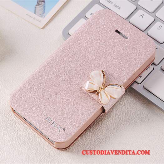 Custodia iPhone 4/4s Pelle Rosa Anti-caduta, Cover iPhone 4/4s Protezione Di Personalitàtelefono