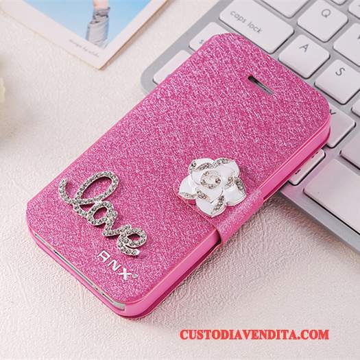 Custodia iPhone 4/4s Pelle Rosa Anti-caduta, Cover iPhone 4/4s Protezione Di Personalitàtelefono