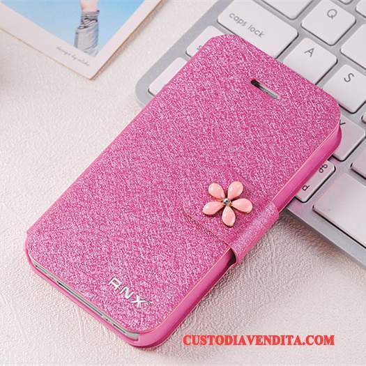 Custodia iPhone 4/4s Pelle Rosa Anti-caduta, Cover iPhone 4/4s Protezione Di Personalitàtelefono