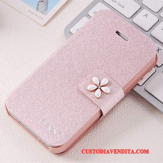 Custodia iPhone 4/4s Pelle Rosa Anti-caduta, Cover iPhone 4/4s Protezione Di Personalitàtelefono