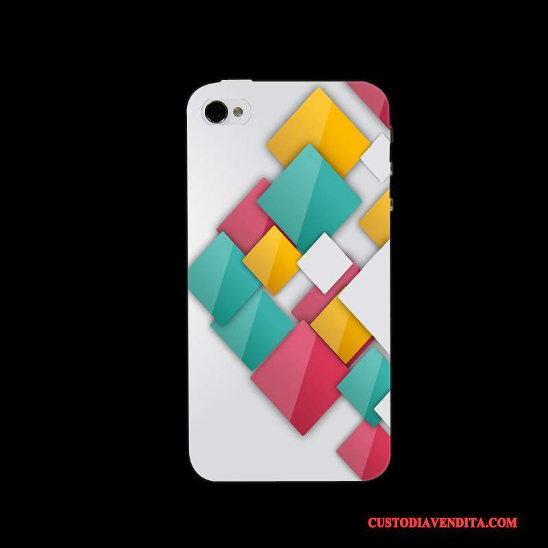 Custodia iPhone 4/4s Protezione Macchiati Difficile, Cover iPhone 4/4s Telefono Bianco