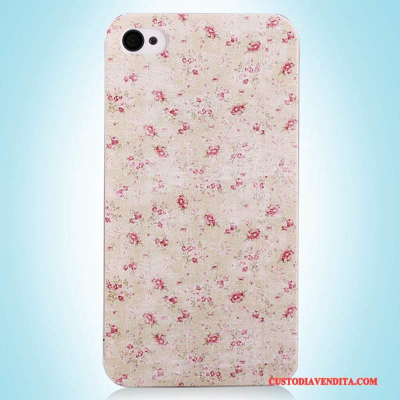 Custodia iPhone 4/4s Protezione Rosa Semplici, Cover iPhone 4/4s Colore Telefono