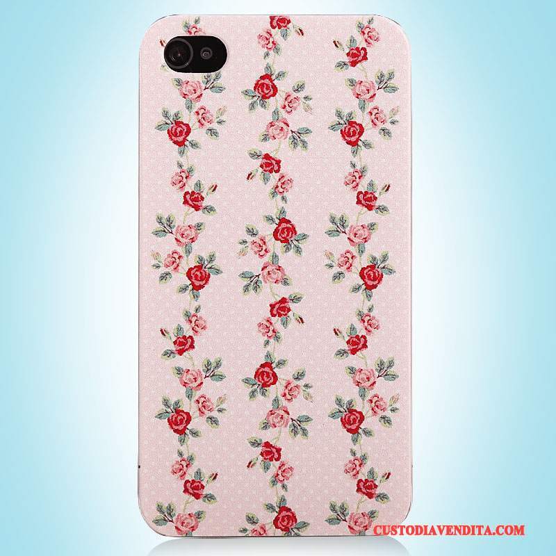 Custodia iPhone 4/4s Protezione Rosa Semplici, Cover iPhone 4/4s Colore Telefono