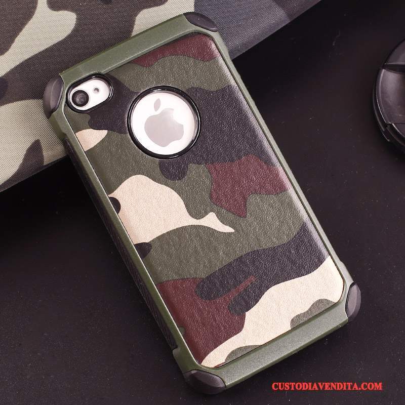 Custodia iPhone 4/4s Protezione Tutto Incluso Camuffamento, Cover iPhone 4/4s Telefono Morbido