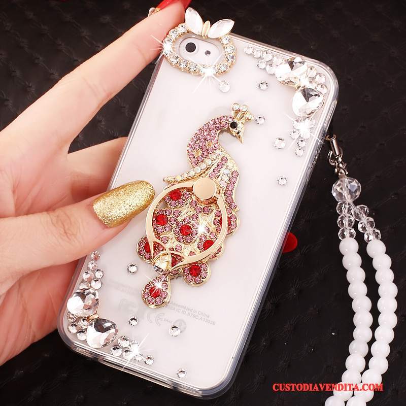 Custodia iPhone 4/4s Strass Telefono Tutto Incluso, Cover iPhone 4/4s Protezione Ornamenti Appesi Supporto