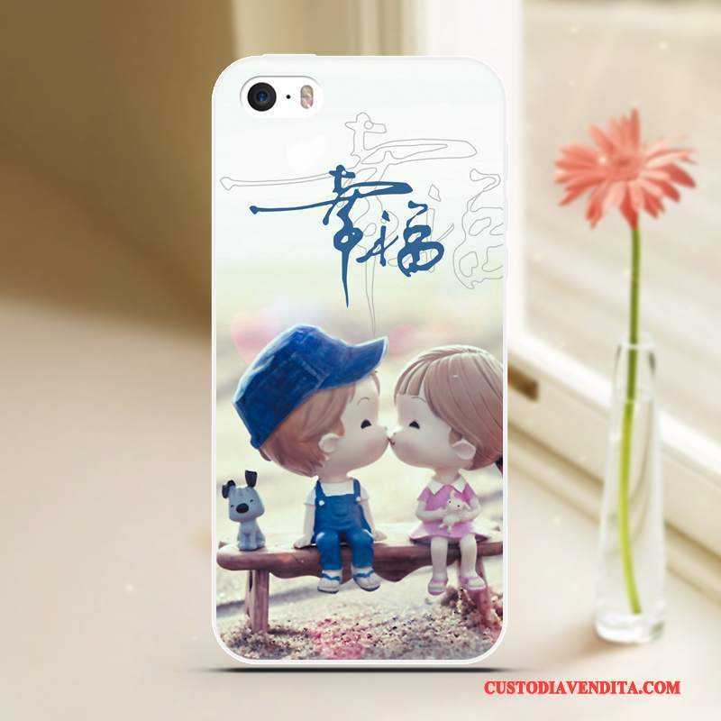 Custodia iPhone 5/5s Cartone Animato Anti-caduta Blu, Cover iPhone 5/5s Creativo Tutto Incluso Cool